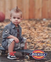 Naaman modeling Dickies